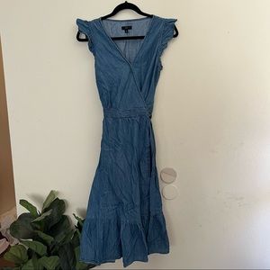 J. Crew Chambray Wrap Dress